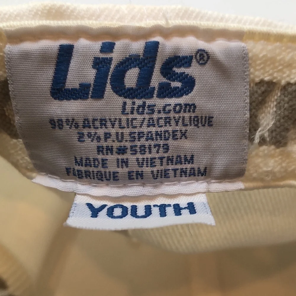 Lids Flexfit Cream Color Baseball Cap Blue Embroidery Munchkin Youth One Size